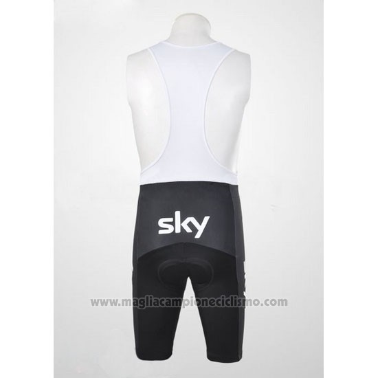 2011 Abbigliamento Ciclismo Sky Lider Bianco e Celeste Manica Corta e Salopette